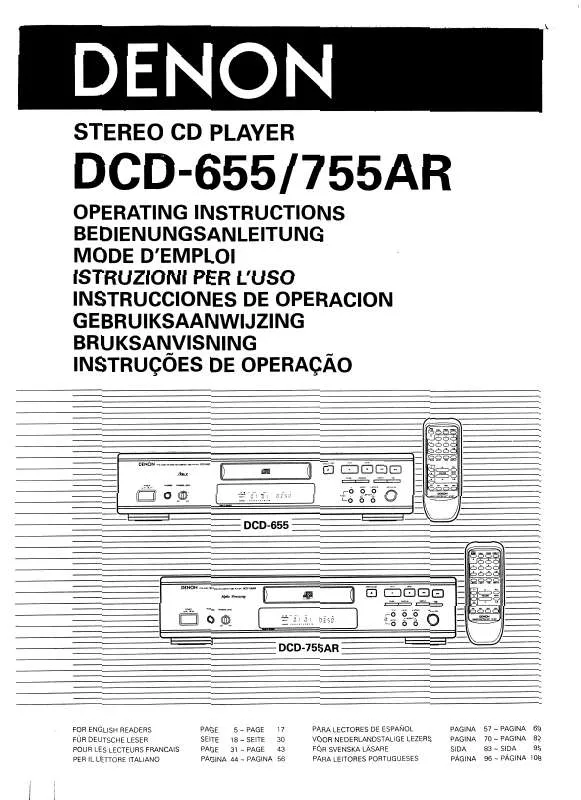 Mode d'emploi DENON DCD-755AR