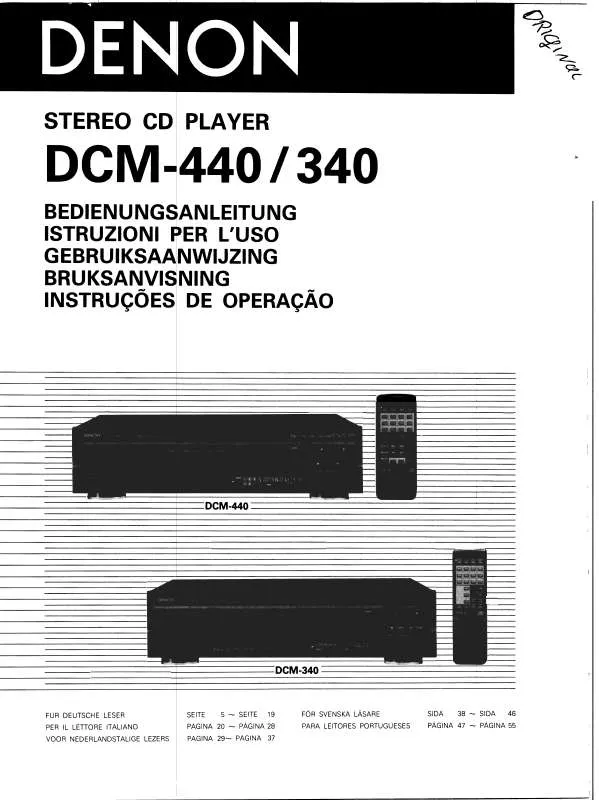 Mode d'emploi DENON DCM-340