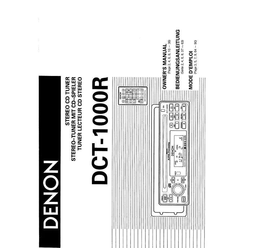 Mode d'emploi DENON DCT-1000R