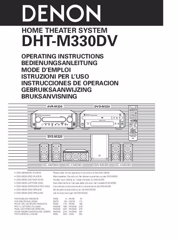 Mode d'emploi DENON DHT-M330DV
