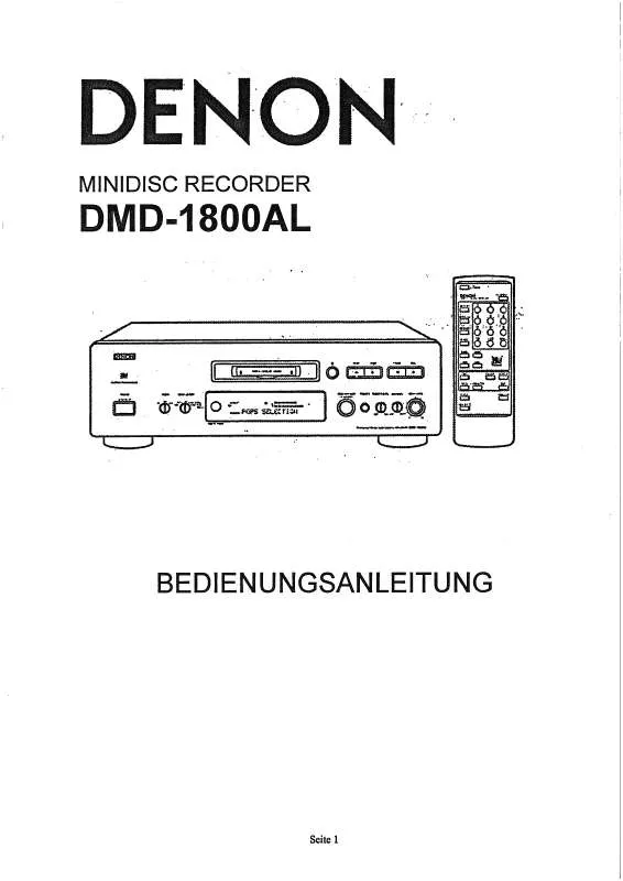 Mode d'emploi DENON DMD-1800AL