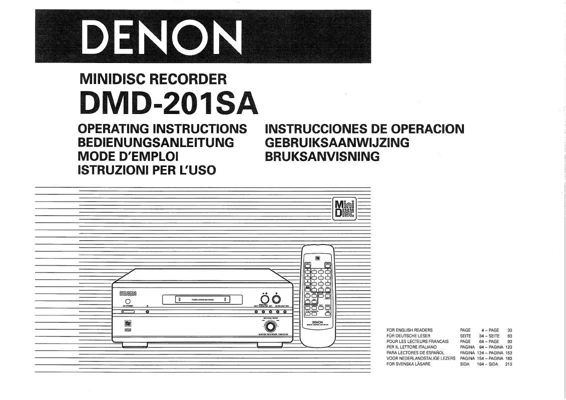 Mode d'emploi DENON DMD-201SA