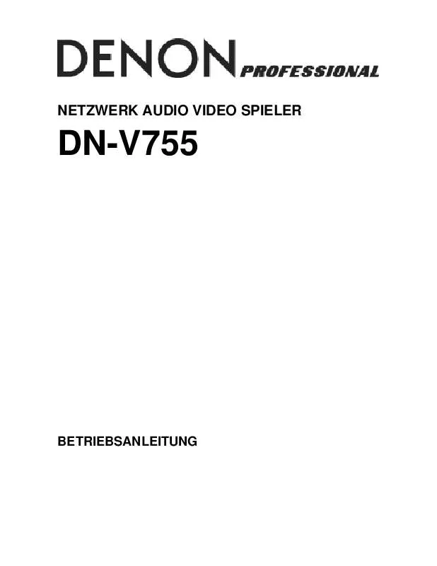 Mode d'emploi DENON DN-V755