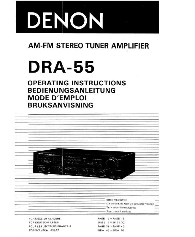 Mode d'emploi DENON DRA-55