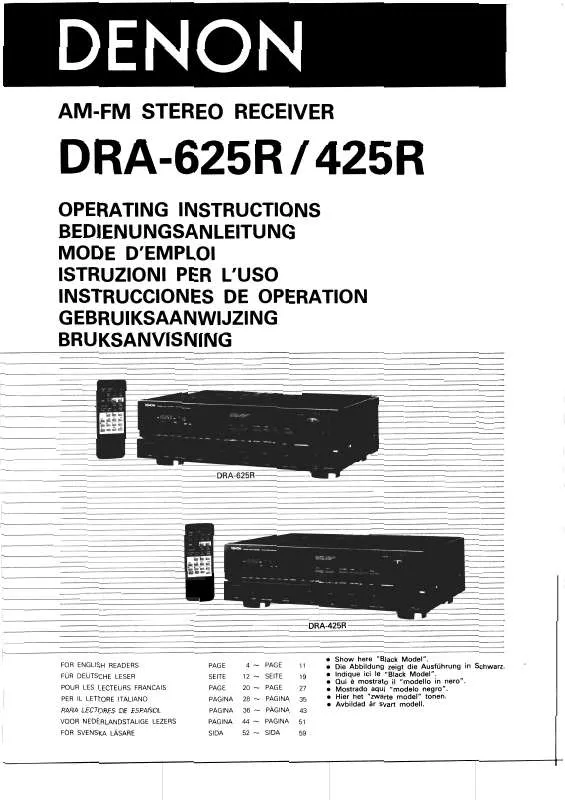 Mode d'emploi DENON DRA-625R