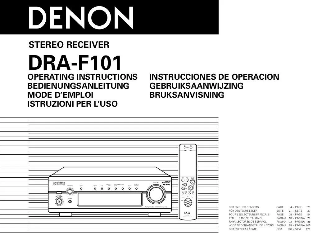 Mode d'emploi DENON DRA-F101