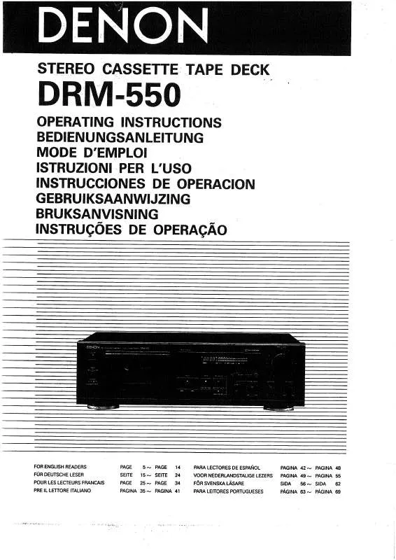 Mode d'emploi DENON DRM-550