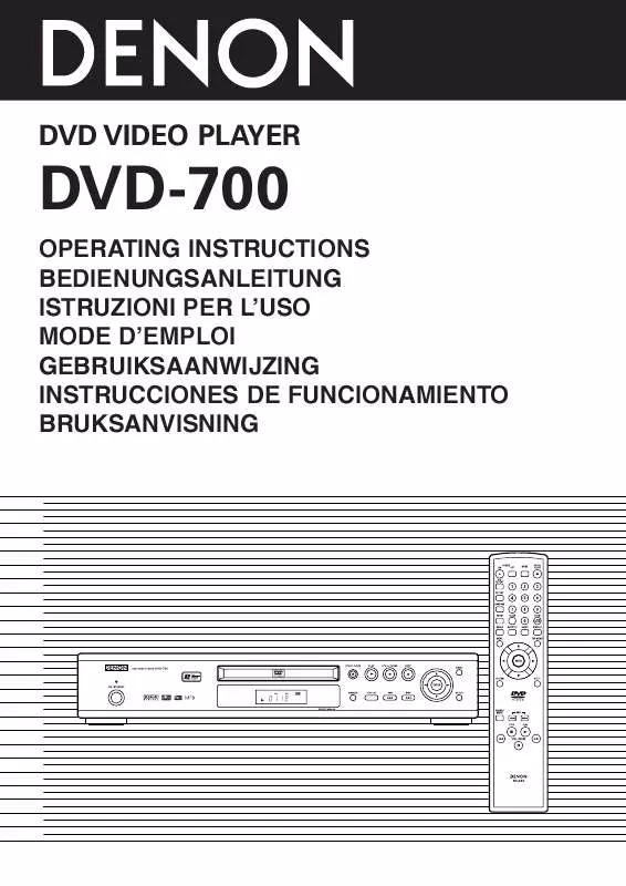 Mode d'emploi DENON DVD-700