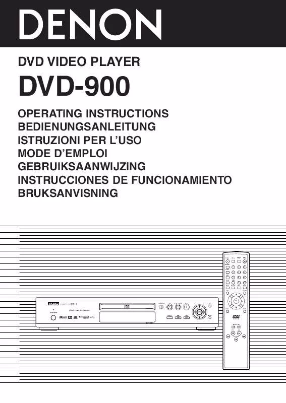 Mode d'emploi DENON DVD-900