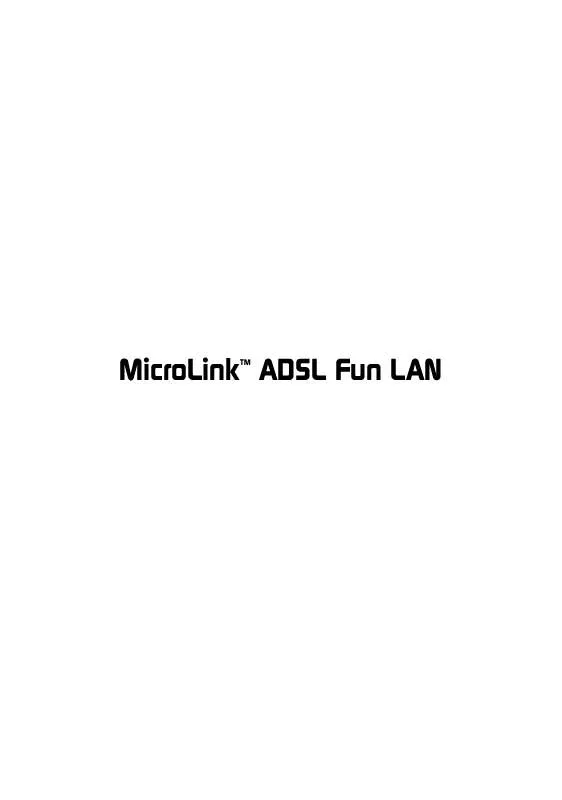 Mode d'emploi DEVOLO MICROLINK ADSL FUN LAN