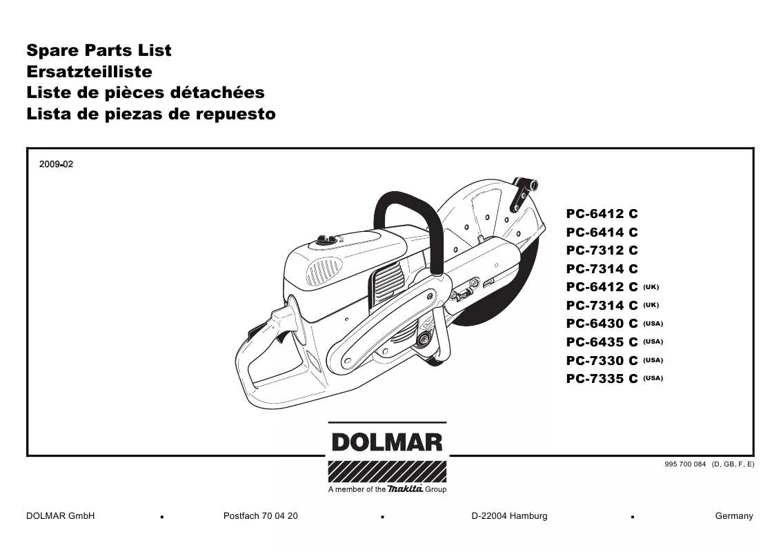 Mode d'emploi DOLMAR PC-6430 C