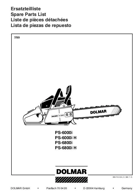 Mode d'emploi DOLMAR PS-6800I H