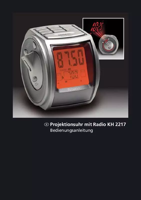 Mode d'emploi EBENCH KH 2217 PROJECTION CLOCK WITH RADIO
