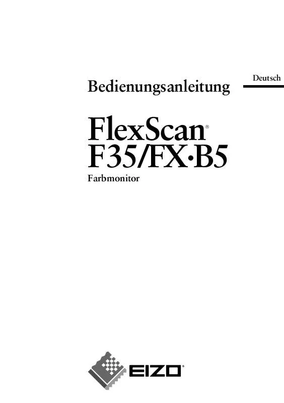 Mode d'emploi EIZO FLEXSCAN F35