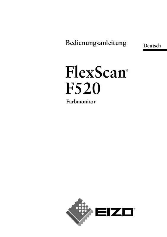 Mode d'emploi EIZO FLEXSCAN F520