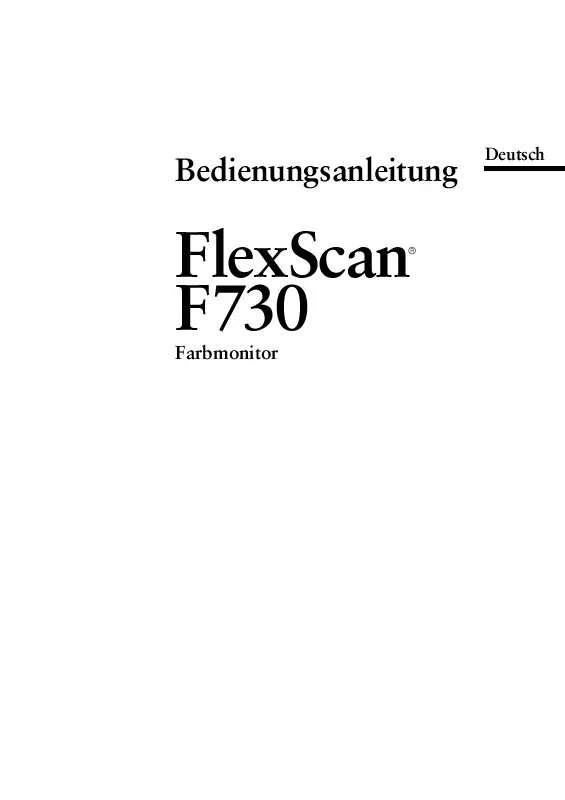 Mode d'emploi EIZO FLEXSCAN F730