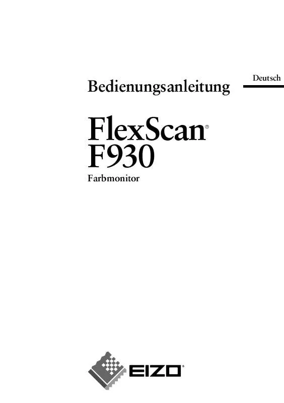 Mode d'emploi EIZO FLEXSCAN F930