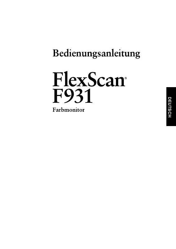 Mode d'emploi EIZO FLEXSCAN F931