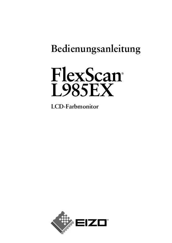 Mode d'emploi EIZO FLEXSCAN L985EX