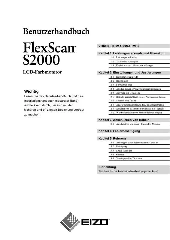 Mode d'emploi EIZO FLEXSCAN S2000
