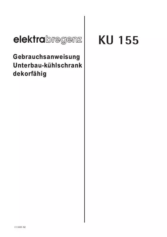 Mode d'emploi ELEKTRA KU155