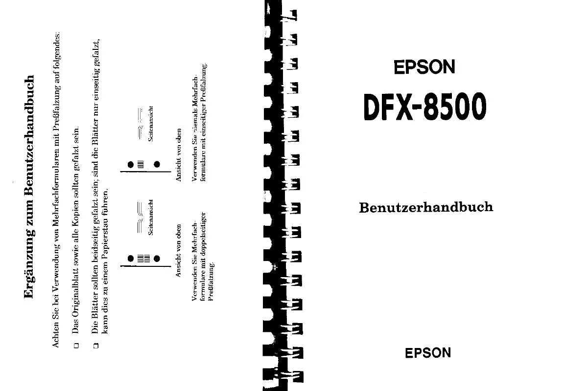 Mode d'emploi EPSON DFX-8500