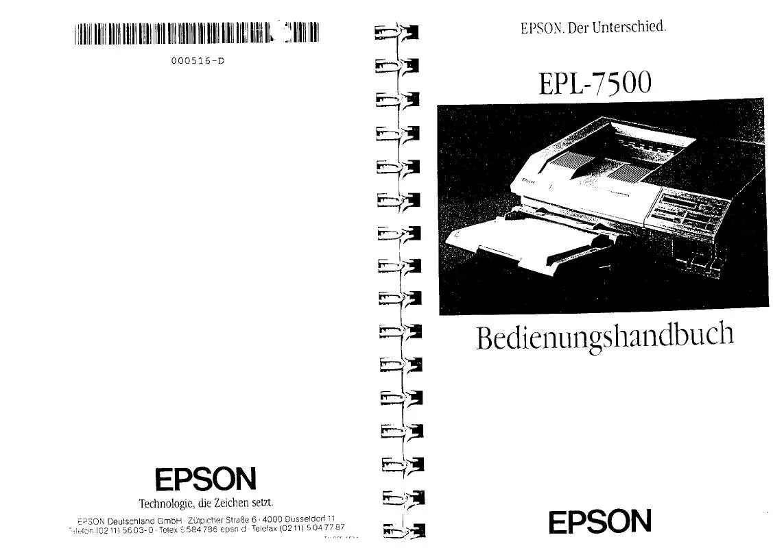 Mode d'emploi EPSON EPL-7500