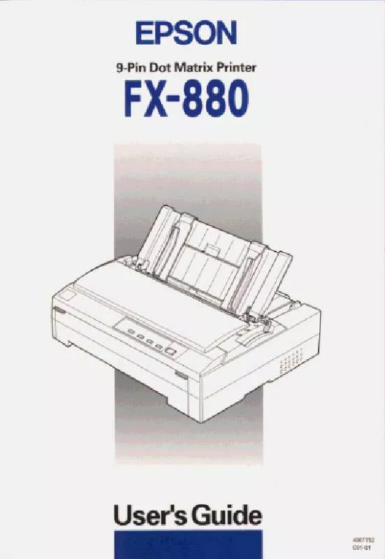 Mode d'emploi EPSON FX-1180