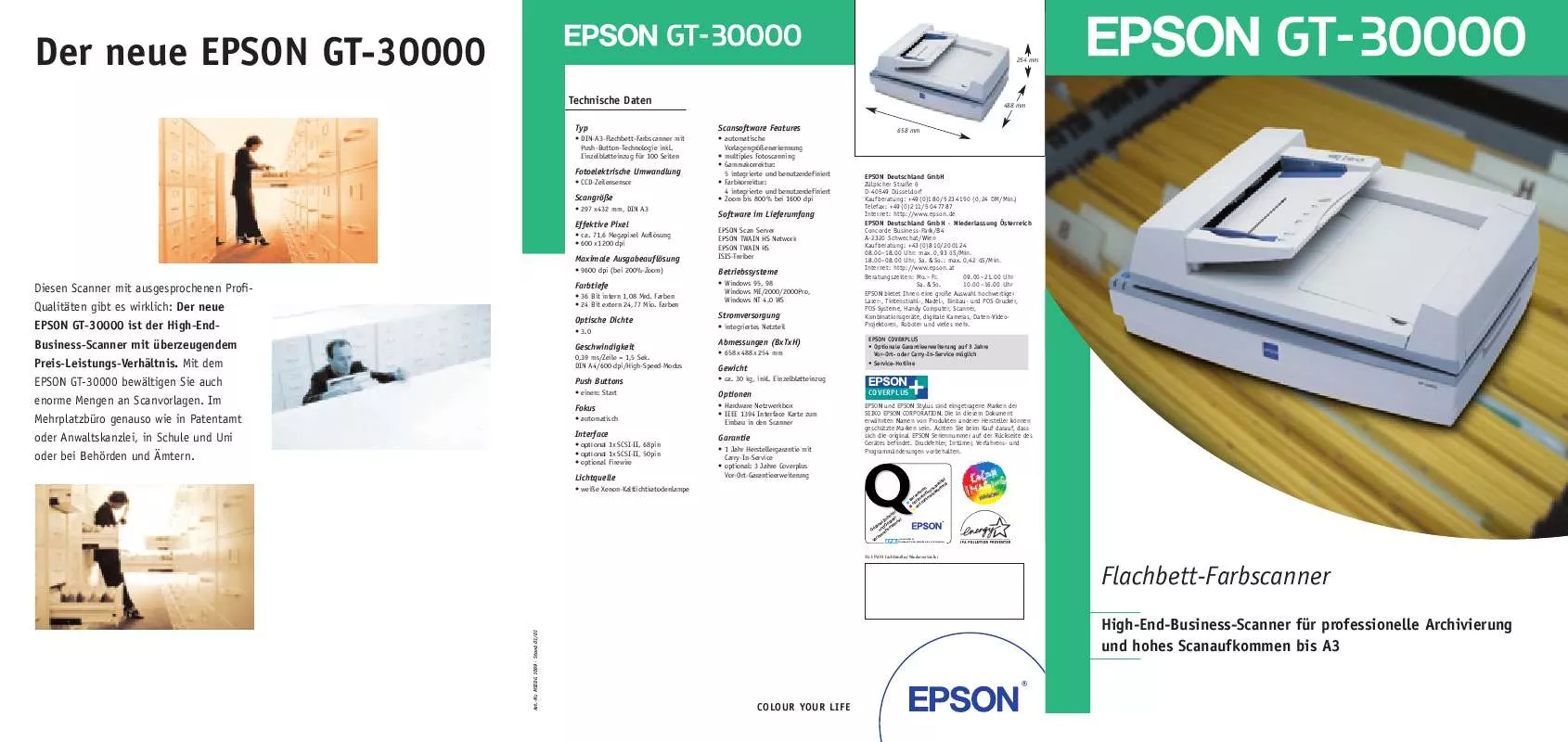 Mode d'emploi EPSON GT-30000N
