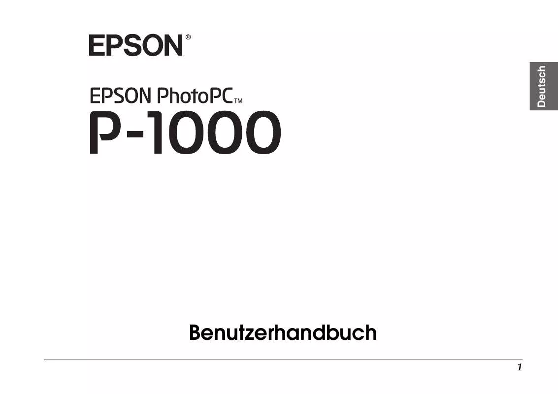 Mode d'emploi EPSON P-1000