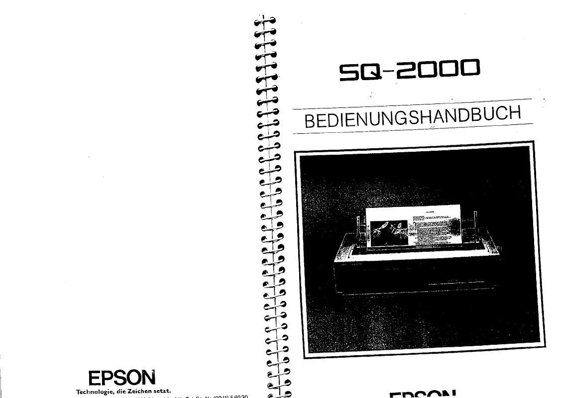 Mode d'emploi EPSON SQ-2000