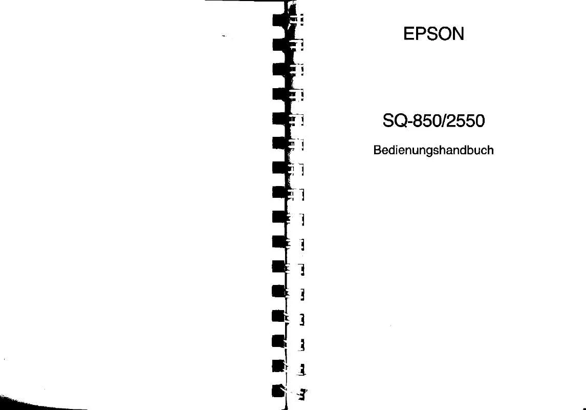 Mode d'emploi EPSON SQ-850