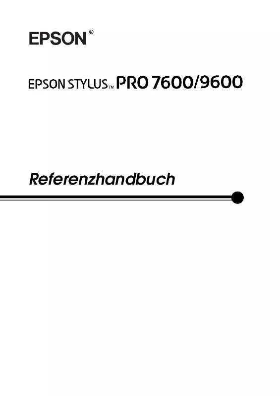 Mode d'emploi EPSON STYLUS PRO 9600