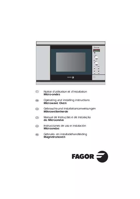 Mode d'emploi FAGOR MW4-206 E X