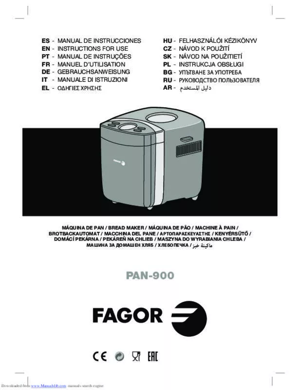 Mode d'emploi FAGOR PAN-900
