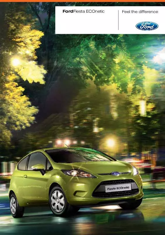 Mode d'emploi FORD FIESTA ECONETIC