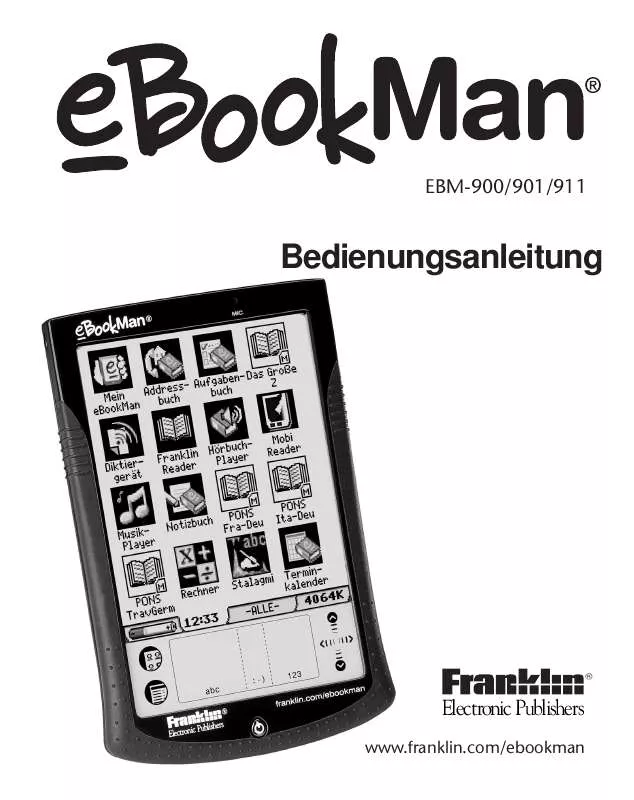 Mode d'emploi FRANKLIN EBM-900