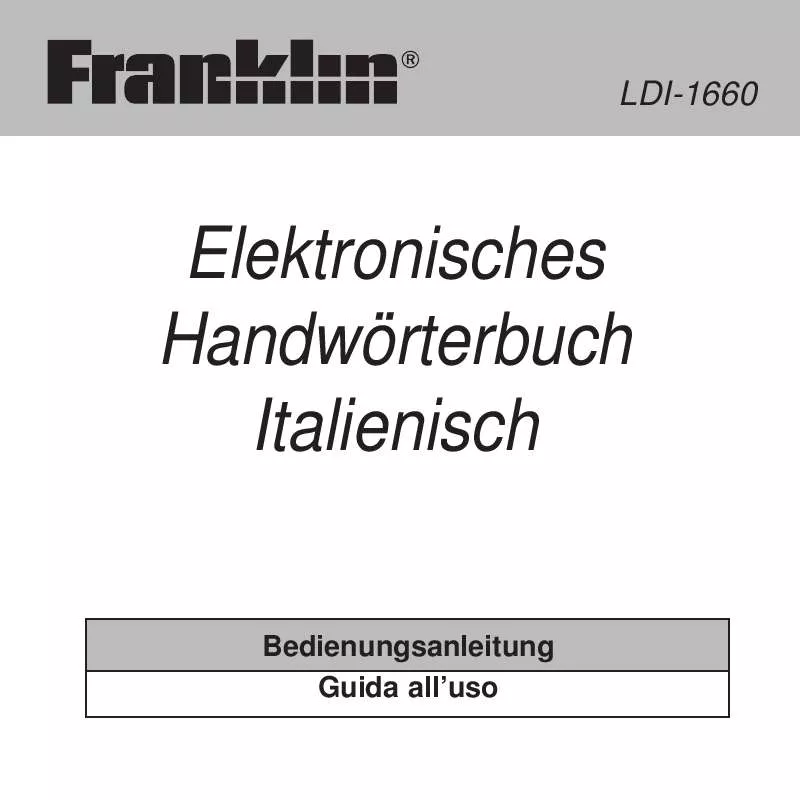 Mode d'emploi FRANKLIN LDI-1660