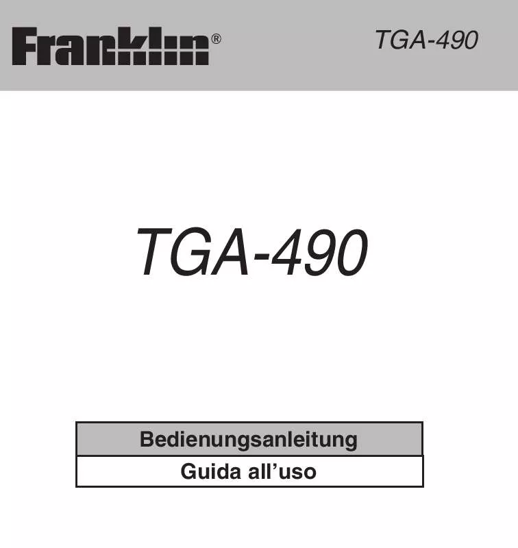 Mode d'emploi FRANKLIN TGA-490