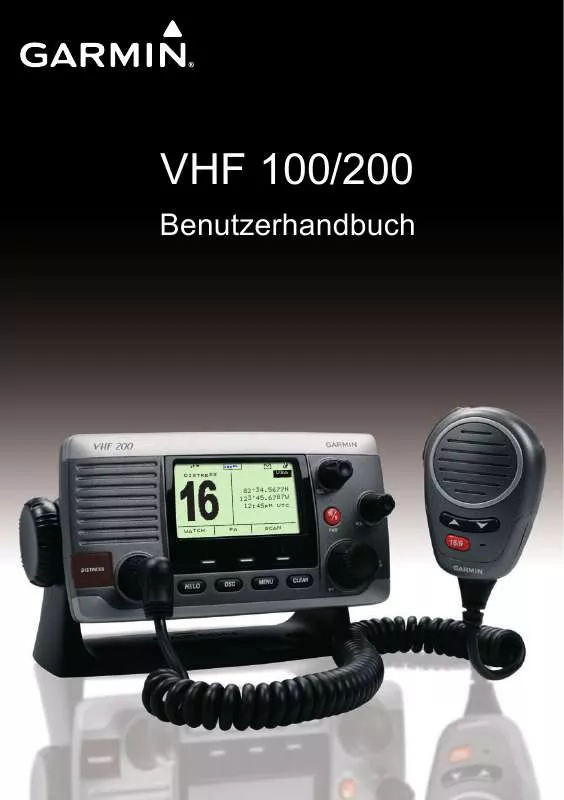 Mode d'emploi GARMIN VHF 200