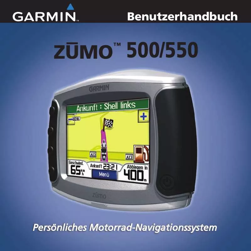 Mode d'emploi GARMIN ZUMO 550