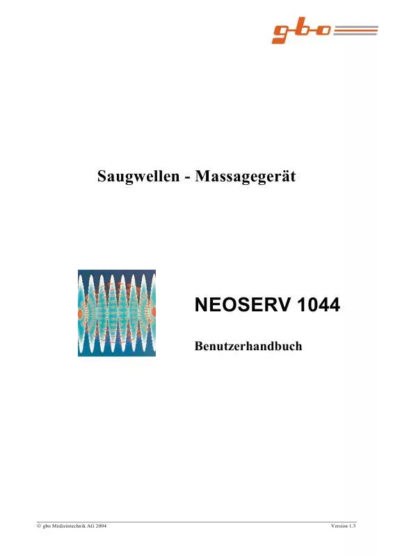 Mode d'emploi GBO NEOSERV 1044