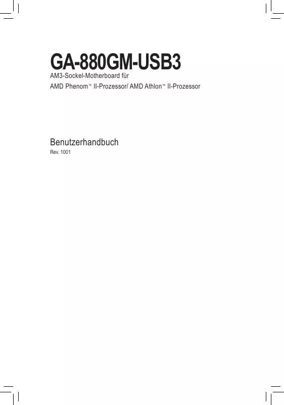 Mode d'emploi GIGABYTE GA-880GM-USB3