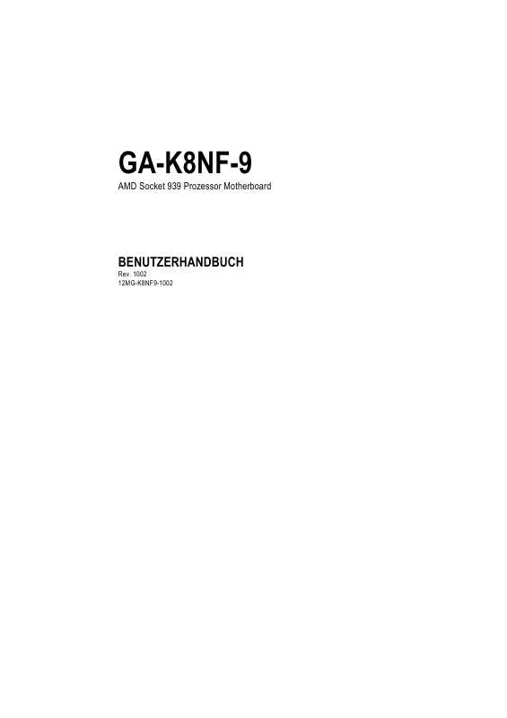 Mode d'emploi GIGABYTE GA-K8NF-9