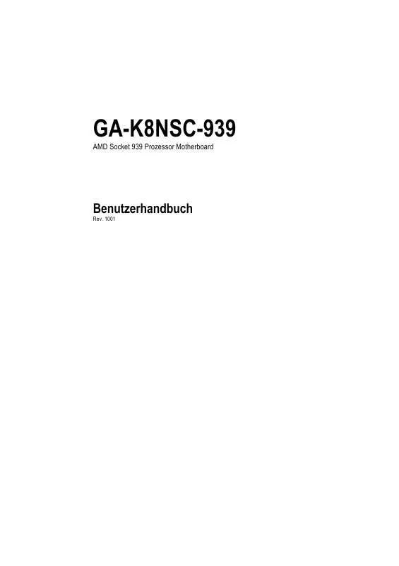 Mode d'emploi GIGABYTE GA-K8NSC-939