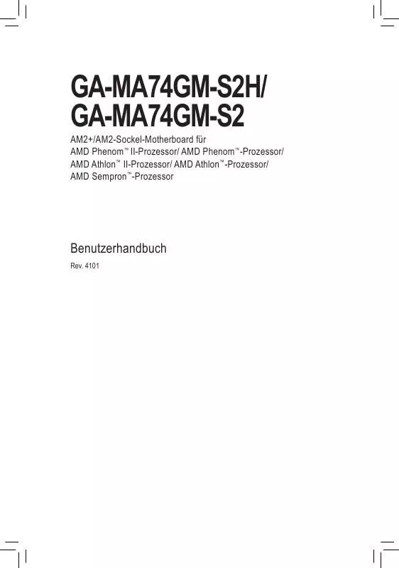 Mode d'emploi GIGABYTE GA-MA74GM-S2H