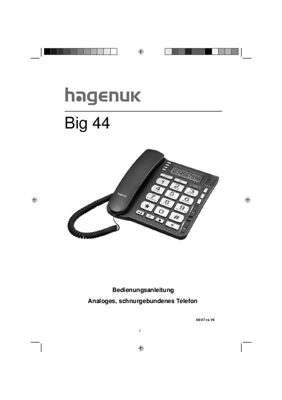 Mode d'emploi HAGENUK BIG 44