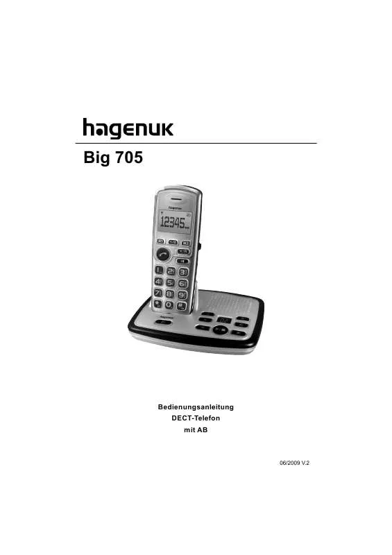 Mode d'emploi HAGENUK BIG 705
