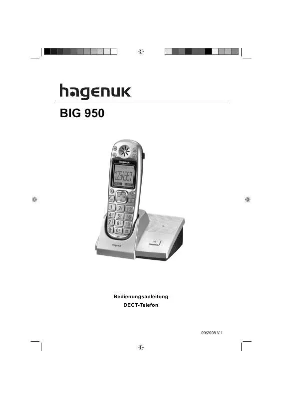 Mode d'emploi HAGENUK BIG 950