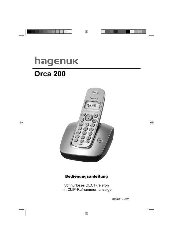 Mode d'emploi HAGENUK ORCA 200